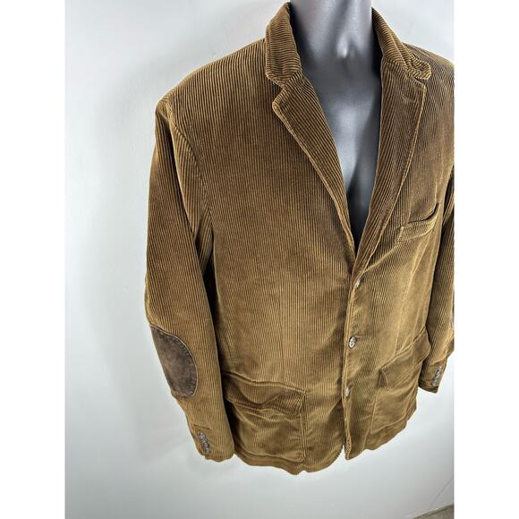 J Crew Corduroy Holmes Sportcoat Size Large Tall Brown Elbow Patches Dapper - Picture 8 of 12